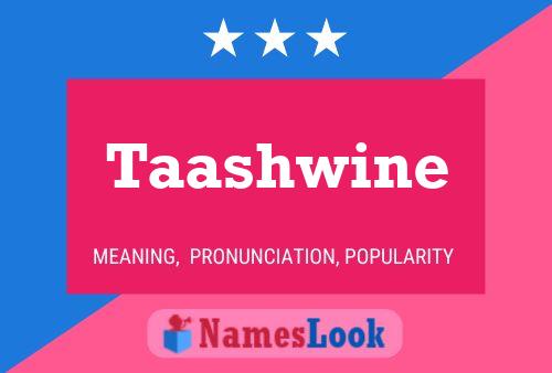 Taashwine Name Poster