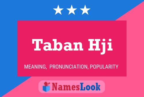 Taban Hji Name Poster