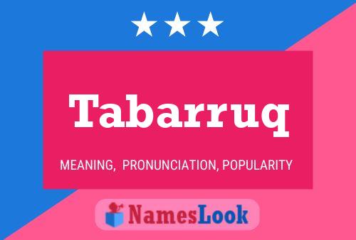 Tabarruq Name Poster