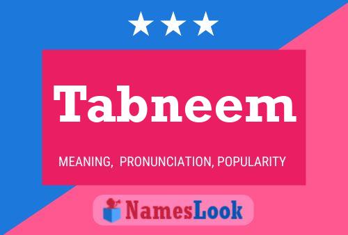 Tabneem Name Poster