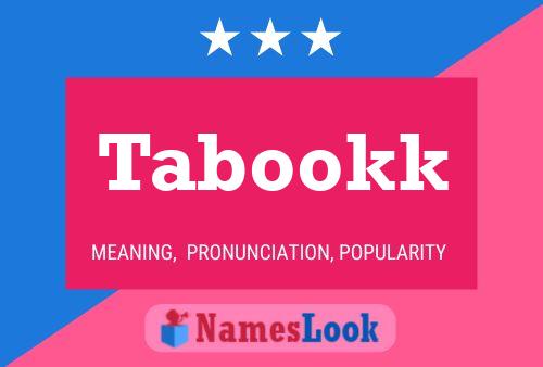 Tabookk Name Poster