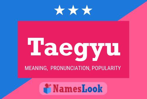 Taegyu Name Poster