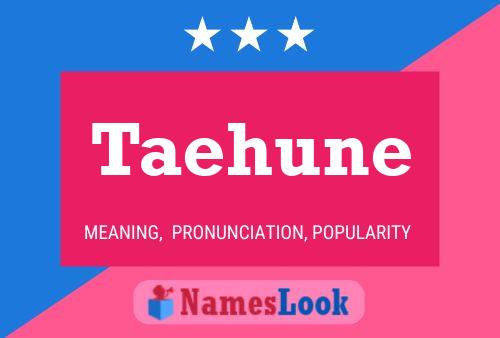 Taehune Name Poster