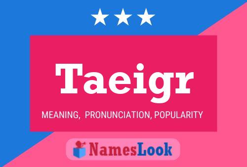 Taeigr Name Poster