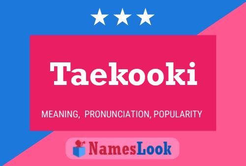 Taekooki Name Poster