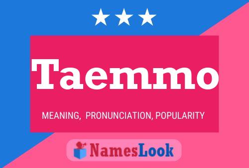 Taemmo Name Poster