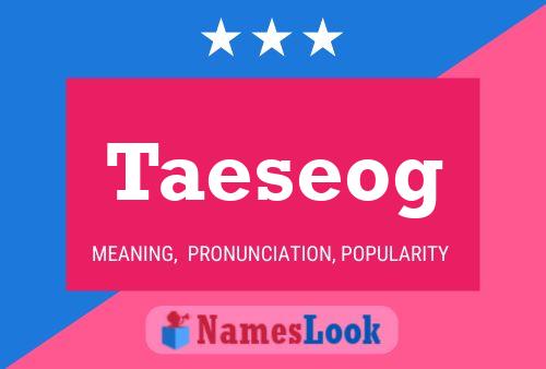 Taeseog Name Poster