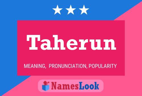 Taherun Name Poster