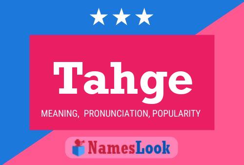 Tahge Name Poster