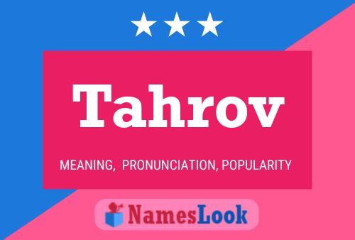 Tahrov Name Poster