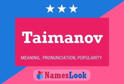 Taimanov Name Poster