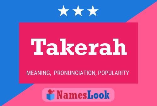 Takerah Name Poster