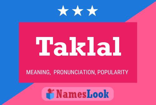 Taklal Name Poster