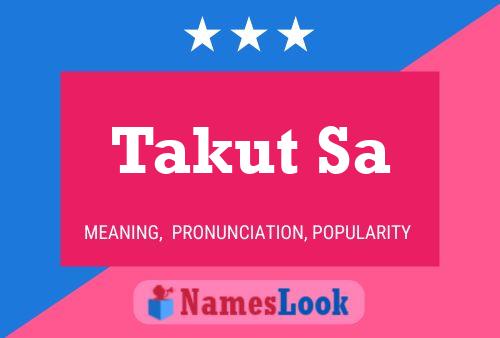 Takut Sa Name Poster