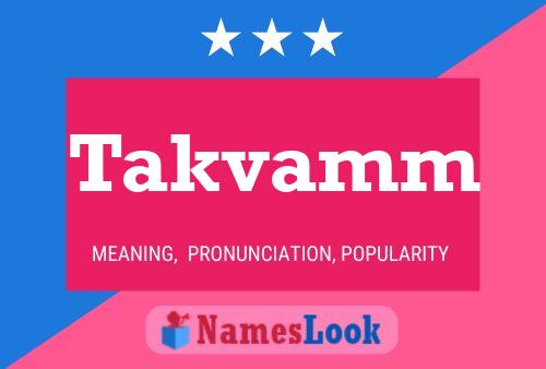 Takvamm Name Poster