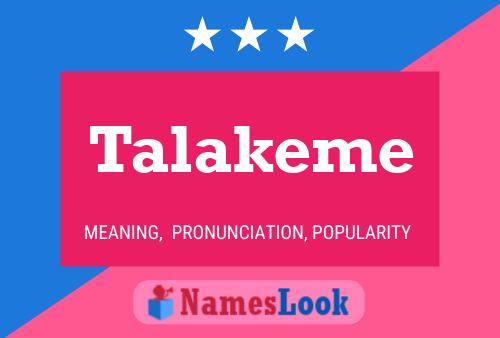 Talakeme Name Poster