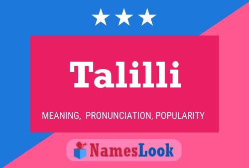 Talilli Name Poster