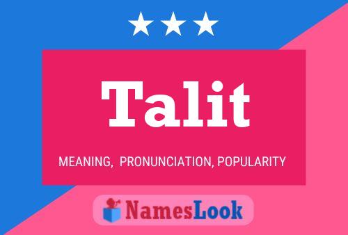 Talit Name Poster