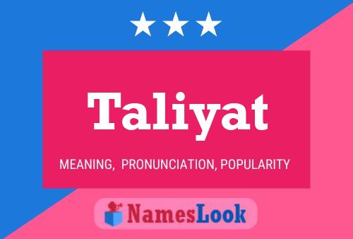 Taliyat Name Poster