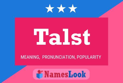 Talst Name Poster