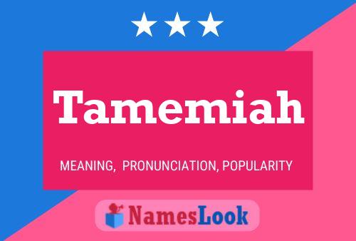 Tamemiah Name Poster