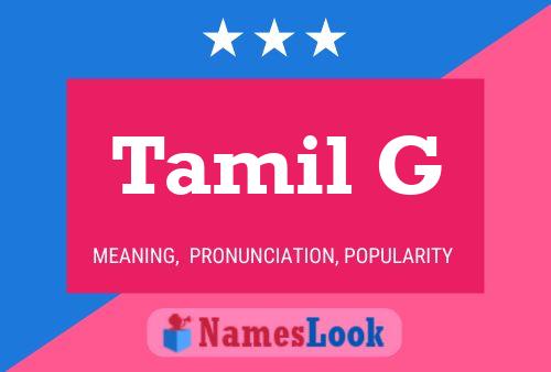 Tamil G Name Poster