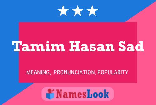 Tamim Hasan Sad Name Poster