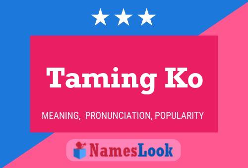 Taming Ko Name Poster