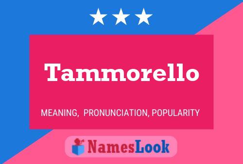 Tammorello Name Poster