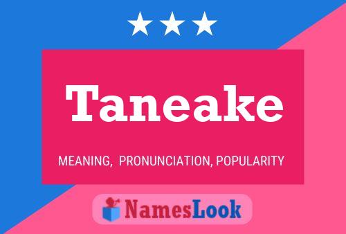 Taneake Name Poster