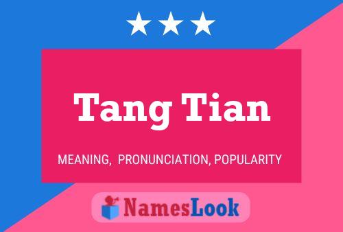 Tang Tian Name Poster