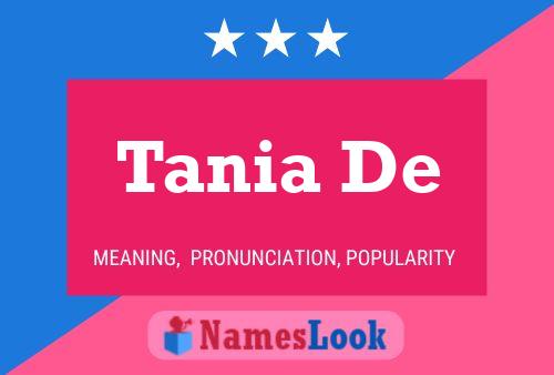 Tania De Name Poster