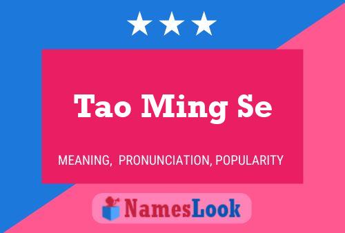 Tao Ming Se Name Poster