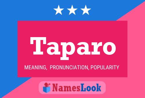 Taparo Name Poster