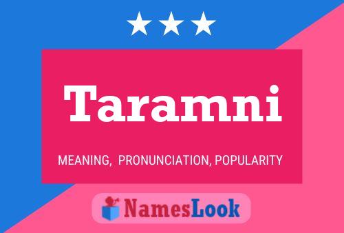 Taramni Name Poster