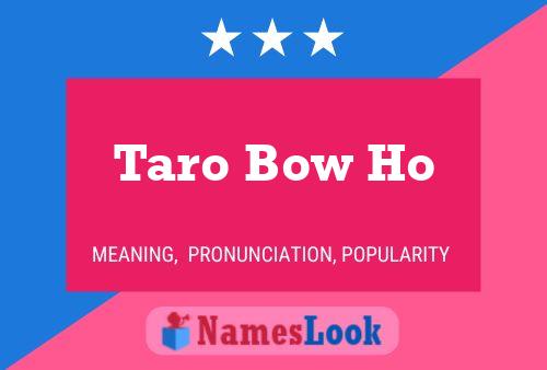 Taro Bow Ho Name Poster