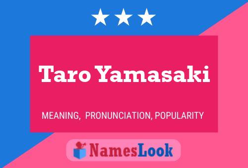 Taro Yamasaki Name Poster