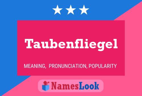 Taubenfliegel Name Poster