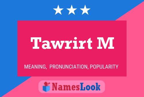 Tawrirt M Name Poster