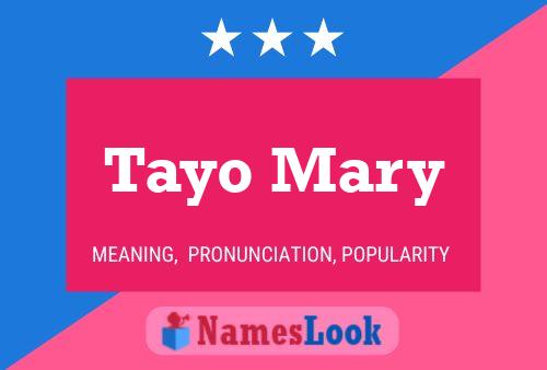 Tayo Mary Name Poster