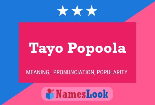 Tayo Popoola Name Poster