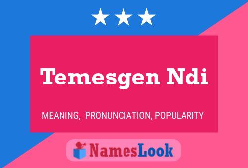 Temesgen Ndi Name Poster