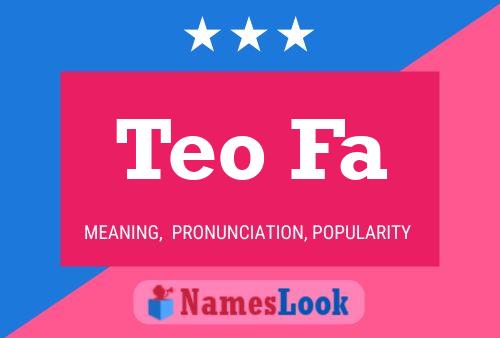 Teo Fa Name Poster