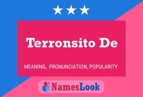 Terronsito De Name Poster