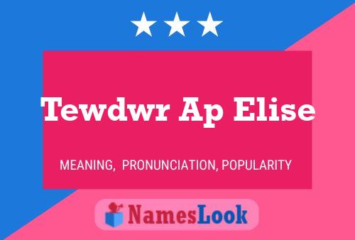 Tewdwr Ap Elise Name Poster