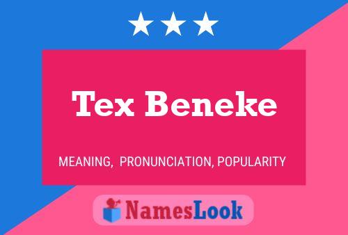 Tex Beneke Name Poster