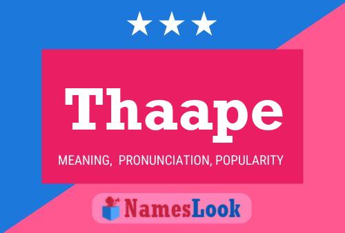 Thaape Name Poster