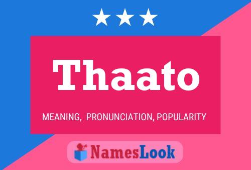 Thaato Name Poster