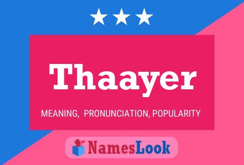 Thaayer Name Poster