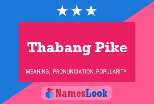 Thabang Pike Name Poster